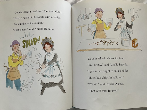Amelia Bedelia Bakes Off - Amelia literally cuts a recipe in half