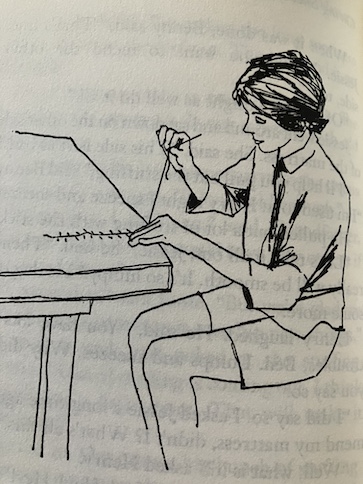 Boxcar Children Caboose Mystery - Violet sewing